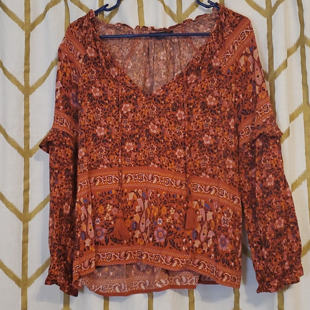 American Eagle Ruffled Blouse